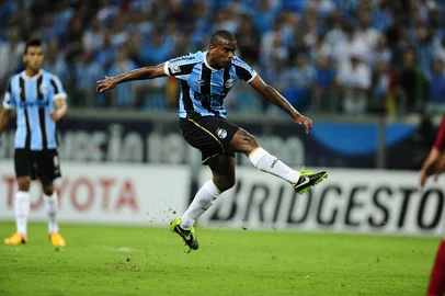 PORTO ALEGRE, RS, BRASIL - 05/03/2013FOTO:MAURO VIEIRA/ZERO HORAJorgo entre Grêmio x Caracas, válido pela Copa Libertadores da América 2013. Fernando<!-- NICAID(9157827) -->