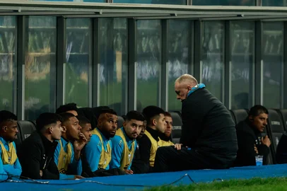 PORTO ALEGRE, RS, BRASIL, 10-08-2025: Grêmio recebe o lanterna do campeonato brasileiro, Sport Recife, pela 19ª rodada da competição, na Arena do Grêmio, em Porto Alegre. Foto: André Ávila/ Agência RBSIndexador: Andre Avila<!-- NICAID(16098580) -->