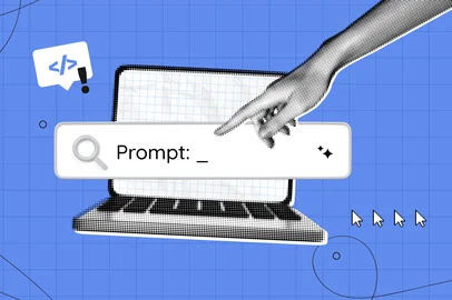 Trendy Halftone Collage Artificial intelligence and digital technology. Hand types in search bar using AI ​​Prompt. AI powered search engine. Generate content. Contemporary vector illustration art. Foto: accogliente / stock.adobe.comFonte: 1781417059<!-- NICAID(16270739) -->