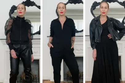 Patrícia Pontalti mostra variações de look na cor preta. Para a coluna As Patrícias, de Donna<!-- NICAID(14845963) -->