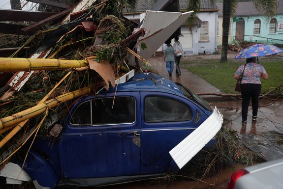 SINIMBU, RS, BRASIL - 02/05/2024 - A situação do município de Sinimbu, devastada pelas fortes tempestades que ocasionaram na cheia do Rio Pardinho. FOTO: JONATHAN HECKLER, AGÊNCIA RBS<!-- NICAID(15751671) -->