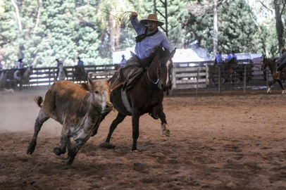 CAXIAS DO SUL, RS, BRASIL, 16/09/2023. Semana Farroupilha - Acampamento nos Pavilhões da Festa da Uva. (Neimar De Cesero/Agência RBS)Indexador: NEIMAR DE CESERO<!-- NICAID(15542728) -->