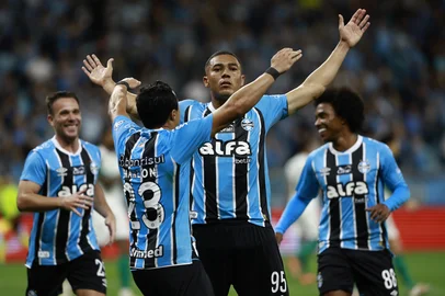 PORTO ALEGRE, RS, BRASIL, 25-11-2025: Grêmio vs Palmeiras, pelo Campeonato Brasileiro Série A 2025, na Arena. Foto: Jeff Botega/Agência RBSIndexador: jeff botega<!-- NICAID(16174507) -->