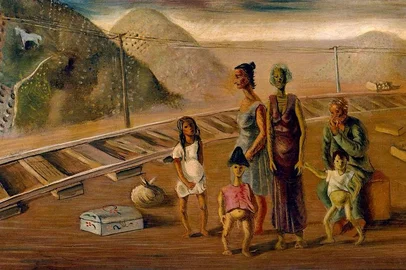 Obra "Os despejados" (1934), de Candido Portinari<!-- NICAID(15992272) -->