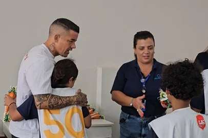 D'Alessandro participou de evento no Pão dos Pobres.