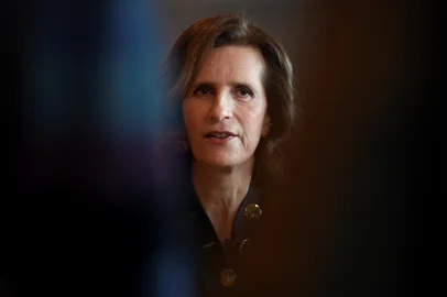 John THYS / AFP Princess Marie-Esmeralda of Belgium answers journalists' questions during an interview in Brussels on February 14, 2022. (Photo by John THYS / AFP)Editoria: HUMLocal: BrusselsIndexador: JOHN THYSSecao: celebrityFonte: AFPFotógrafo: STR<!-- NICAID(16164374) -->