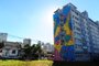 CAXIAS DO SUL, RS, BRASIL, 12/05/2021. Mural grafitado pelo artista urbano Rafael Ferreira (APA) na Rua Angelina Michielon, no bairro Lourdes, em Caxias do Sul foi danificado duas semanas após ser inaugurado. (Porthus Junior/Agência RBS)<!-- NICAID(14781415) -->