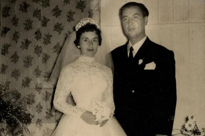 O casamento de João Luiz Mariot Niederauer e de Hélia Storcki Niederauer em 19 de fevereiro de 1955<!-- NICAID(15510469) -->