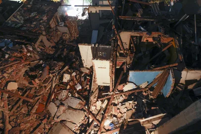MIGUEL SCHINCARIOL / AFP View of damage at the site of a gas explosion in the Jaguare neighborhood of Sao Paulo, Brazil, on May 11, 2026. (Photo by Miguel SCHINCARIOL / AFP)<!-- NICAID(16283206) -->