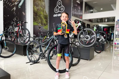 Lívia Bentancor Pellizzari ficou com o primeiro lugar na categoria Kids A feminina, na competição realizada em Itabirito-MG<!-- NICAID(15281243) -->