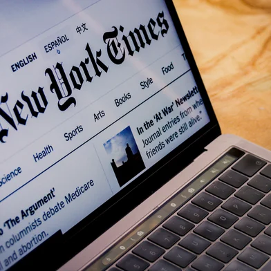Houston, Texas / United States of America - 08/2/2019: Photograph of The New York Times landing web page displayed on computer screenIndexador: Bernardo Ramonfaur/bernardojbp@gFonte: 307989972<!-- NICAID(16044524) -->