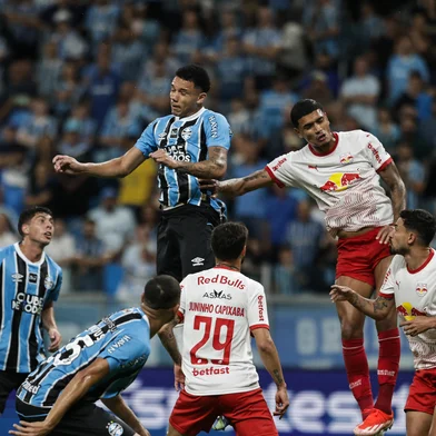 PORTO ALEGRE, RS, BRASIL, 12-03-2026: Grêmio x RB Bragantino, partida válida pela quinta rodada do Brasileirão 2026. O jogo ocorre na Arena, em Porto Alegre. Foto: Renan Mattos/Agência RBS<!-- NICAID(16244329) -->