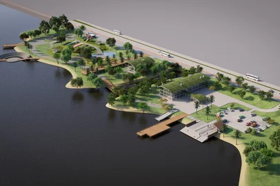 Como ficará orla revitalizada pela Multiplan em frente ao BarraShoppingSul<!-- NICAID(15901764) -->
