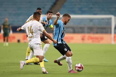 PORTO ALEGRE, RS , BRASIL, 14-01-2026: Grêmio x São José, partida válida pela segunda rodada do Gauchão 2026, na Arena. O Tricolor terá que jogar sem público cumprindo punição aplicada pelo STJD. Foto: Bruno Todeschini/Agencia RBS<!-- NICAID(16204405) -->