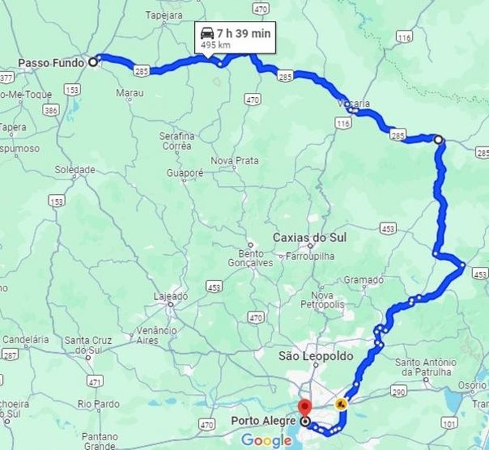 Saiba quais as rotas alternativas entre Passo Fundo e Porto Alegre ...