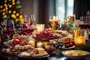 a christmas dinner with wine and cheese and fruitCeia de Natal - Foto: Golib Tolibov/stock.adobe.comFonte: 669350251<!-- NICAID(15634641) -->