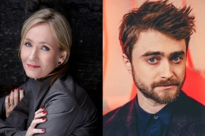 Daniel Radcliffe e JK Rowlling<!-- NICAID(15750796) -->