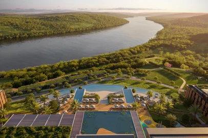 Projeto de resort às margens do Rio Uruguai prevê aporte de R$ 200 milhões, incluindo praia artificial, restaurantes, piscinas, lago contemplativo, quadras esportivas, minigolfe, trilhas e outras áreas de lazer e convivência<!-- NICAID(15817356) -->