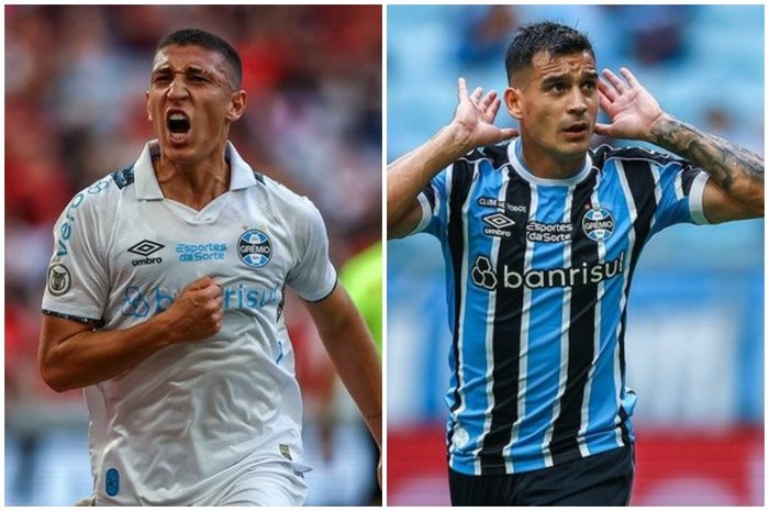 Montagem fotos Lucas Uebel / Divulgação Grêmio
