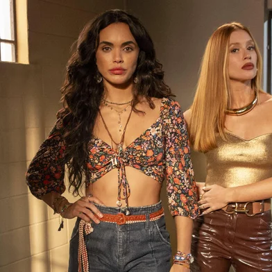 Luna (Giovana Cordeiro) e Preciosa (Marina Ruy Barbosa), fuzuê<!-- NICAID(15692779) -->