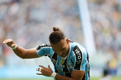 Porto Alegre, RS, Brasil, 01/02/2025 - Grêmio vs São Luiz pela 3ª rodada do Campeonato Gaúcho 2025, na Arena - Foto: Jefferson Botega/Agência RBSIndexador: jeff botega<!-- NICAID(15967081) -->