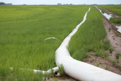 JAGUARÃO, RS, BRASIL - 2017.01.04 - Sistemas de irrigação em lavouras de arroz, em Jaguarão. (Foto: André Ávila/ Agência RBS)<!-- NICAID(12667583) -->