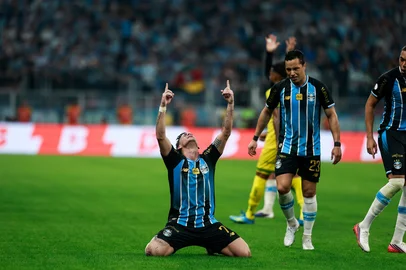 PORTO ALEGRE, RS, BRASIL, 06-08-2026: Grêmio recebe o Mirassol, na Arena, em partida que vale vaga nas Quartas-de-Final da Copa do Brasil. Fotos: Duda Fortes/Grupo RBS<!-- NICAID(16340958) -->