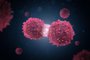 3d rendering red cancer cell divide or spread outIndexador: Kittipong JirasukhanontFonte: 368584628<!-- NICAID(14999549) -->