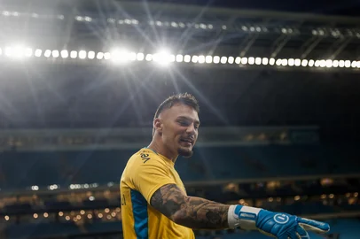 13.04.25, Porto Alegre, RS, Brasil: Sudamericana Grêmio x Godoy Cruz: Fotos: Duda Fortes/Agencia RBSIndexador: Andre Avila<!-- NICAID(16036221) -->