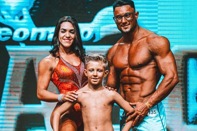 Reprodução / Arquivo Pessoal Familia Gnuotto pratica fisiculturismo<!-- NICAID(16167446) -->