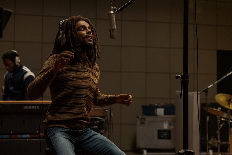Kingsley Ben-Adir as âBob Marleyâ in Bob Marley: One Love from Paramount Pictures.<!-- NICAID(15674182) -->
