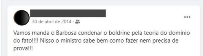 Nas mensagens publicadas, jurado se manifestava favorável à condenação do réu