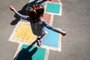 Kid girl 5 y.o. playing hopscotch on playground outdoorsKid girl 5 y.o. playing hopscotch on playground outdoors.Indexador: ChekhovskoyRomanFonte: 431383009<!-- NICAID(15441218) -->