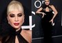 Lady Gaga ousa com decote transparente em première do filme "Casa Gucci"