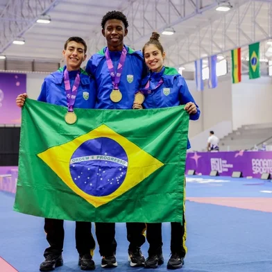 Guilherme Morais, Camilly Gosch, Henrique Marques, taekwondo