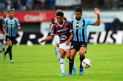CAXIAS DO SUL, RS, BRASIL, 21/01/2023. Caxias x Grêmio, jogo válido pela primeira rodada do Campeonato Gaúcho (Gauchão 2023) e realizado no estádio Centenário. (Porthus Junior/Agência RBS)<!-- NICAID(15328093) -->