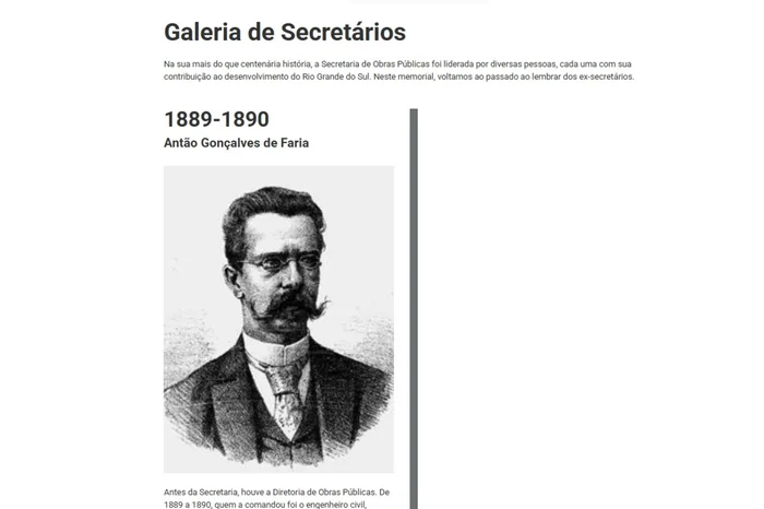 Site da Secretaria de Obras do RS / Reprodução Site da Secretaria de Obras do RS / Reprodução