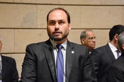 Vereador do Rio de Janeiro Carlos Bolsonaro. Foto de:18/06/2019<!-- NICAID(14243078) -->