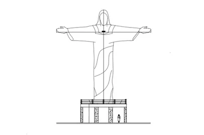 Projeto inicial, conforme o edital de construção do Cristo Acolhedor de Sobradinho.<!-- NICAID(15186171) -->