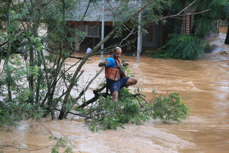 Ilha do Jacuí, RS, Brasil, 03/05/2024 - Situação da enchente na Ilha do Jacuí - Foto: Ronaldo Bernardi/Agência RBS<!-- NICAID(15753064) -->