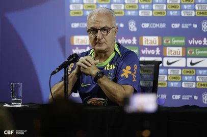 Coletiva de imprensa com Dorival Jr nessa segunda-feira 24.03. Foto: Rafael Ribeiro/CBF@rafaelribeirorio <!-- NICAID(16001834) -->