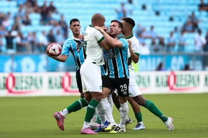 PORTO ALEGRE, RS, BRASIL, BRASIL, 31-01-2026: Campeonato Gaúcho 2026 - Partida entre Grêmio e Juventude no Estádio da Arena em Porto Alegre. Foto: Jonathan Heckler/Agência RBS<!-- NICAID(16215999) -->