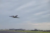 Grupo Especial de Inspeção em Voo (Geiv) da Aeronáutica faz aferição na pista do aeroporto Salgado Filho. Foto: Fraport Brasil / Divulgação<!-- NICAID(15887687) -->