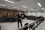 Porto Alegre, RS, Brasil - Douglas Araújo da Silva, Sabrine Panes Rodrigues e a filha deles, Alice Beatriz Rodrigues, foram assassinados após comemoração do primeiro aninho da menina em 2018.Hoje, 22 de novembro de 2023 começa o julgamento dos acusados pelos assassinatos. Na imagem o O juiz Marcos Braga Salgado Martins, responsável pelo Júri.<!-- NICAID(15606412) -->