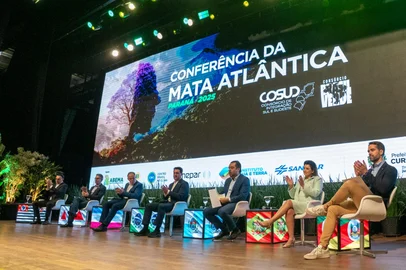 MANAUS, AM, BRASIL, 19-08-2025: Carta de governadores do Sul e Sudeste elenca pautas ambientais e lembra a importância de tratar da Mata Atlântica na COP30. Foto: Maurício Tonetto/Palácio Piratini/Divulgação<!-- NICAID(16105327) -->