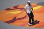 Brazilian skater Pamela Rosa performs during the semifinal of the Brazil Street Skate World Championship in Rio de Janeiro, Brazil, on November 16, 2019. - The championship offers qualifying points for the Tokyo 2020 Olympic Games. (Photo by Mauro PIMENTEL / AFP)Editoria: SPOLocal: Rio de JaneiroIndexador: MAURO PIMENTELSecao: sports eventFonte: AFPFotógrafo: STF<!-- NICAID(14787562) -->