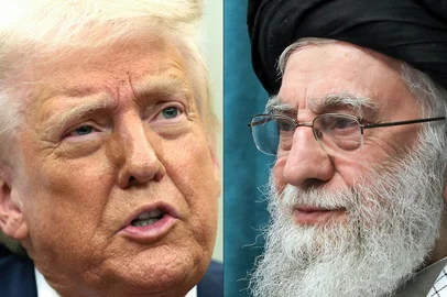 (FILES) (COMBO) This combination of pictures created on March 9, 2025 shows US President Donald Trump in the Oval Office of the White House on March 6, 2025 in Washington, DC, and Iran's Supreme Leader Ayatollah Ali Khamenei attending a meeting with Iranian goverment officials in Tehran on March 8, 2025. President Donald Trump said June 21, 2025 the US military has carried out a "very successful attack" on three Iranian nuclear sites, including the crucial underground uranium enrichment facility at Fordo. Trump said a "full payload of BOMBS" was dropped on Fordo, in a surprise announcement that came just two days after he had apparently opened a two-week window for diplomacy. (Photo by ALEX WONG / various sources / AFP) / === RESTRICTED TO EDITORIAL USE - MANDATORY CREDIT "AFP PHOTO / HO / KHAMENEI.IR / Alex WONG / Getty Images" - NO MARKETING NO ADVERTISING CAMPAIGNS - DISTRIBUTED AS A SERVICE TO CLIENTS ===<!-- NICAID(16065135) -->