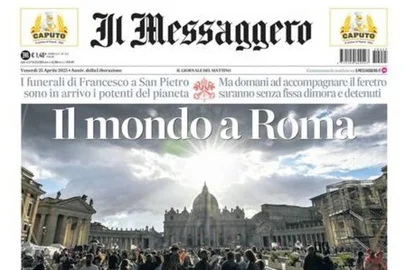 Capa do jornal Il Messaggero 25.04.25<!-- NICAID(16024361) -->