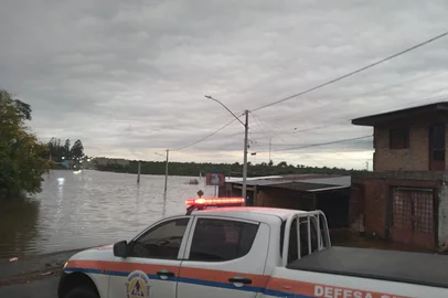 Cheia do Rio Quaraí. Foto: Defesa Civil