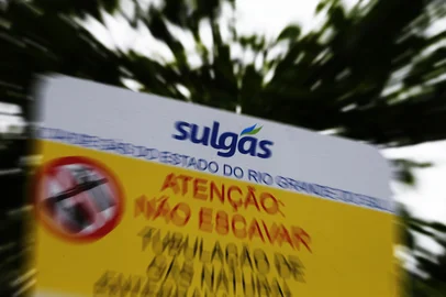 PORTO ALEGRE, RS, BRASIL, 17-09-2020: Imagem de sinalização da Sulgás (Companhia de Gás do Estado do Rio Grande do Sul) (FOTO FÉLIX ZUCCO/AGÊNCIA RBS, Editoria de Notícias).<!-- NICAID(14594540) -->